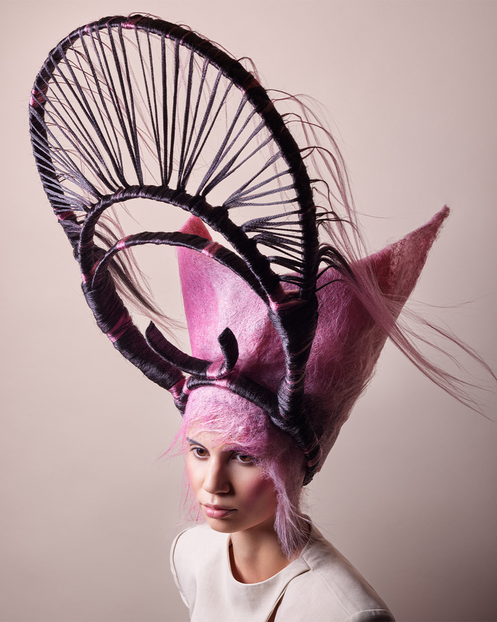Avant Garde Head Piece - G&T Hair Atelier - Chromatic Enigma Collection